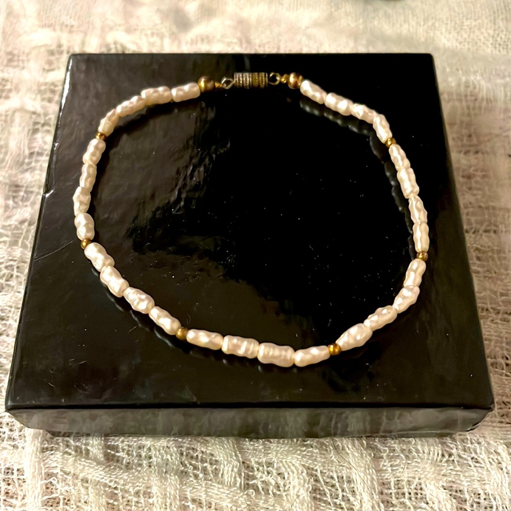 Faux Pearl Anklet